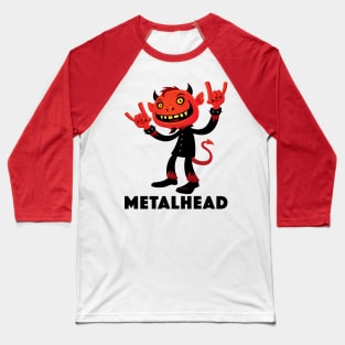 Heavy Metal Devil Metalhead Baseball T-Shirt